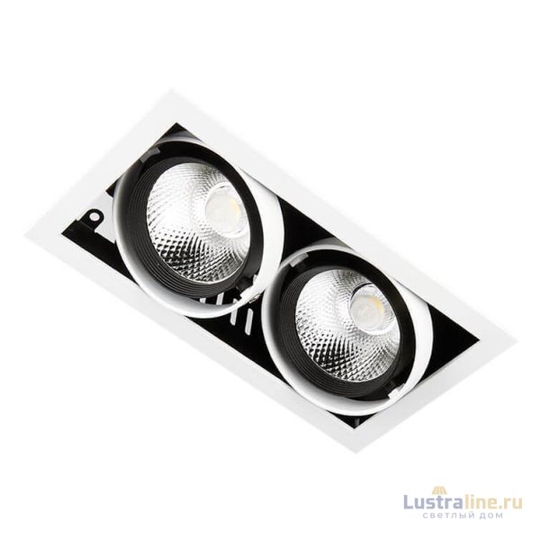 Встраиваемый светильник Ambrella Light T812 BK/CH 2*12W 4200K Встраиваемый светильник Ambrella Light T812 BK/CH 2*12W 4200K