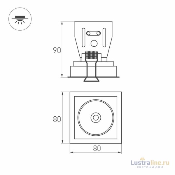 Встраиваемый светодиодный светильник Arlight CL-Simple-S80x80-9W Day4000 028148 Встраиваемый светодиодный светильник Arlight CL-Simple-S80x80-9W Day4000 028148