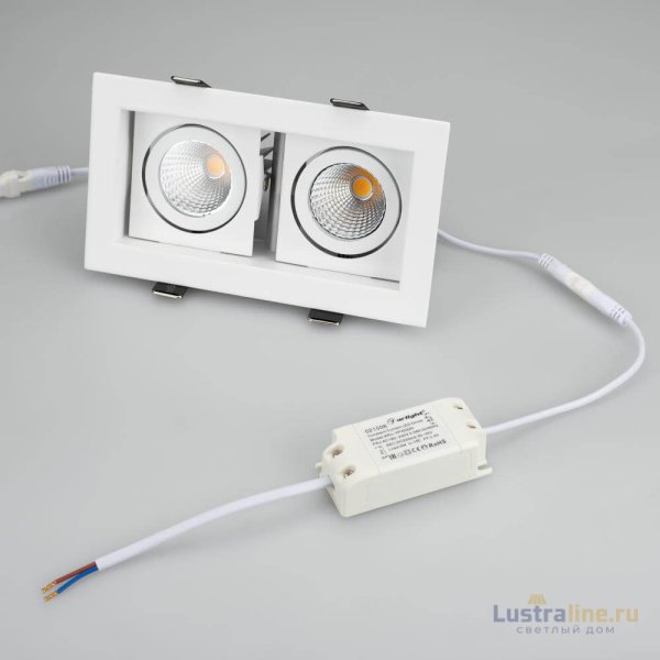 Встраиваемый светильник Arlight CL-KARDAN-S180x102-2x9W Day 024138 Встраиваемый светильник Arlight CL-KARDAN-S180x102-2x9W Day 024138