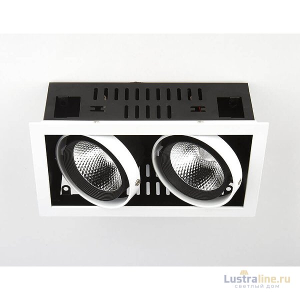 Встраиваемый светильник Ambrella Light T812 BK/CH 2*12W 4200K Встраиваемый светильник Ambrella Light T812 BK/CH 2*12W 4200K