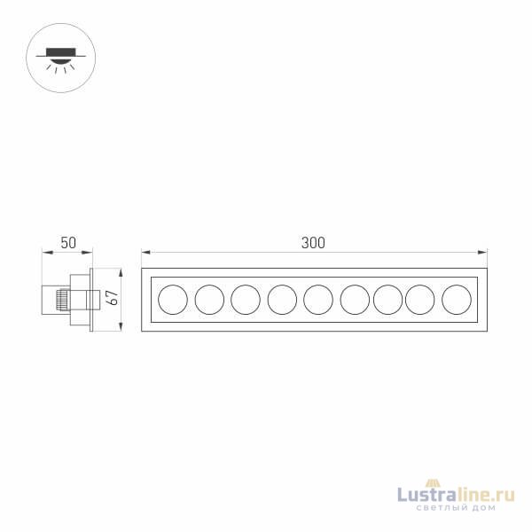 Встраиваемый светодиодный светильник Arlight MS-Orient-Built-Turn-TC-S67x300-20W Day4000 032231 Встраиваемый светодиодный светильник Arlight MS-Orient-Built-Turn-TC-S67x300-20W Day4000 032231