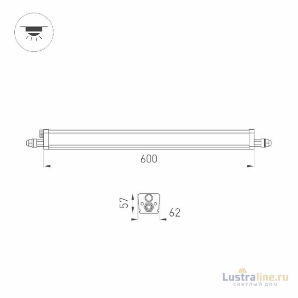 Линейный потолочный светильник Arlight ALT-TUBULAR-MOTION-600-14W Day4000 052668