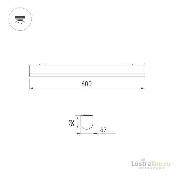 Линейный подвесной светильник Arlight ALT-LARGO-600-15W Warm3000 052089 Линейный подвесной светильник Arlight ALT-LARGO-600-15W Warm3000 052089