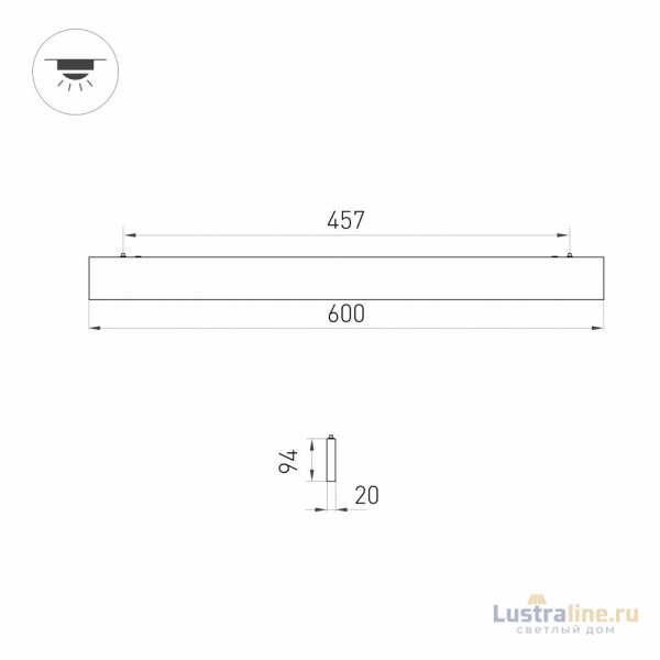 Линейный светильник Arlight Lineair Flat 031527