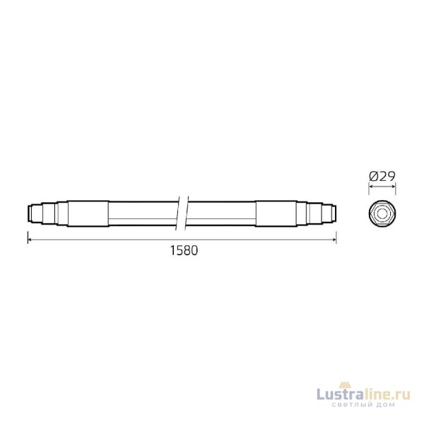 Линейный потолочный светильник Gauss Compact 843424336