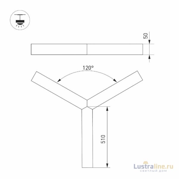 Линейный подвесной светильник Arlight SP-RAYS-3-HANG-5050-510-34W Day4000 049205