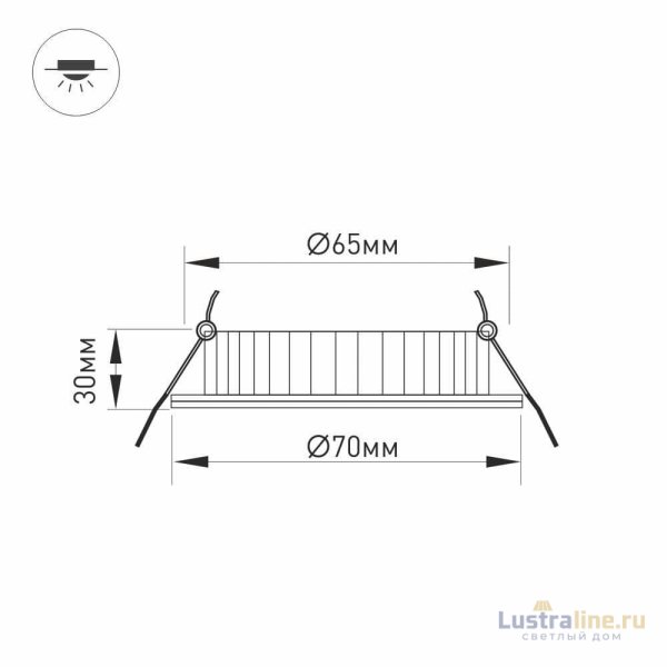 Мебельный светильник Arlight LTM-R70WH-Frost 4.5W Day White 110deg Мебельный светильник Arlight LTM-R70WH-Frost 4.5W Day White 110deg