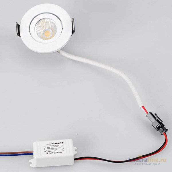 Мебельный светильник Arlight LTM-R50WH 5W Warm White 25deg Мебельный светильник Arlight LTM-R50WH 5W Warm White 25deg