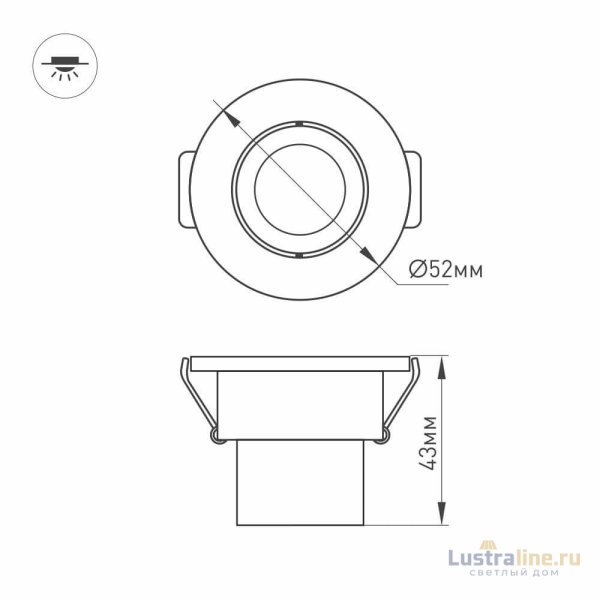 Мебельный светильник Arlight LTM-R52WH 3W Warm White 30deg Мебельный светильник Arlight LTM-R52WH 3W Warm White 30deg