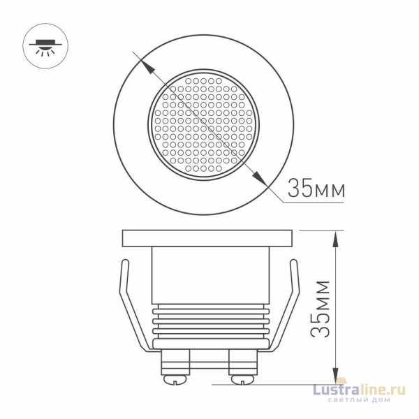 Мебельный светильник Arlight LTM-R35WH 1W Warm White 30deg Мебельный светильник Arlight LTM-R35WH 1W Warm White 30deg