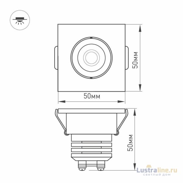 Мебельный светильник Arlight LTM-S50x50WH 5W Day White 25deg Мебельный светильник Arlight LTM-S50x50WH 5W Day White 25deg