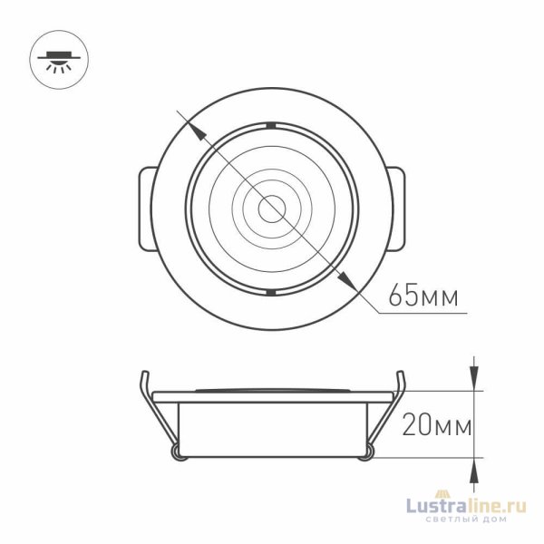 Мебельный светильник Arlight LTM-R65WH 5W Day White 10deg Мебельный светильник Arlight LTM-R65WH 5W Day White 10deg