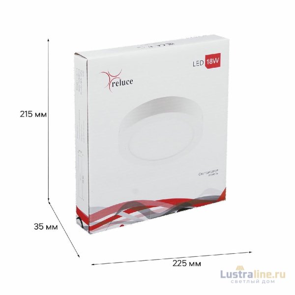 Накладной светильник Reluce 70606-9.5-001OL LED18W WH 4000K Накладной светильник Reluce 70606-9.5-001OL LED18W WH 4000K