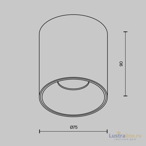 Накладной светильник Maytoni Alfa led C064CL-12W3K-RD-WB
