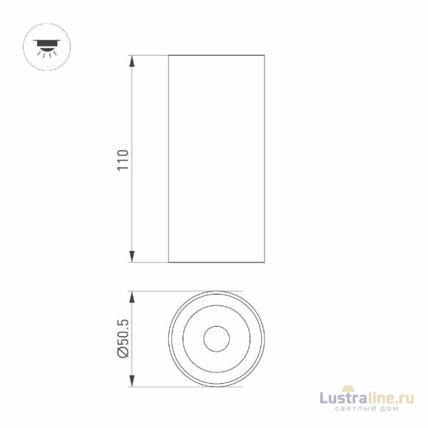 Накладной светильник Arlight SP-GABI-SURFACE-R50-9W Warm3000 050718 Накладной светильник Arlight SP-GABI-SURFACE-R50-9W Warm3000 050718