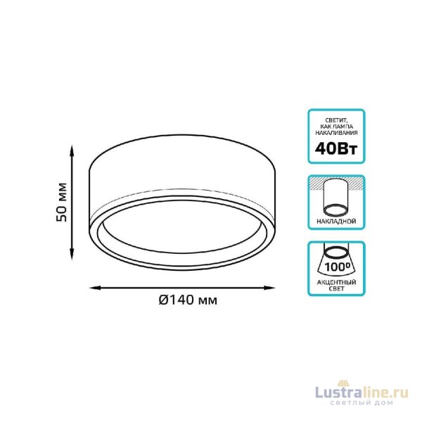 Накладной светильник Gauss Overhead HD040