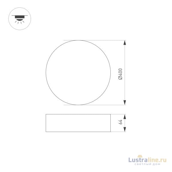 Светильник Arlight SP-RONDO-R400-40W Warm3000 034815 Светильник Arlight SP-RONDO-R400-40W Warm3000 034815