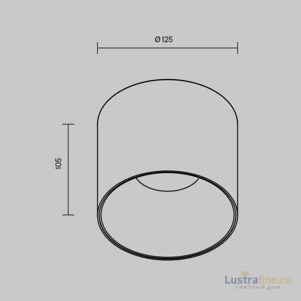 Накладной светильник Maytoni Alfa LED C064CL-01-25W4K-RD-WB