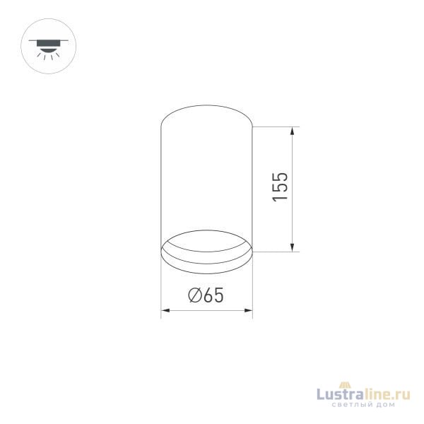 Корпус накладного светильника Arlight SP-Polo-Surface-R65 024220(1) Корпус накладного светильника Arlight SP-Polo-Surface-R65 024220(1)