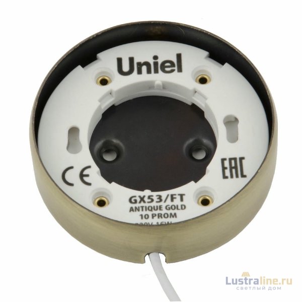 Накладной светильник Uniel GX53/FT ANTIQUE GOLD 10 PROM UL-00003738 Накладной светильник Uniel GX53/FT ANTIQUE GOLD 10 PROM UL-00003738