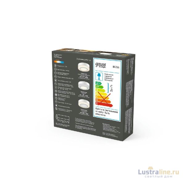 Накладной светильник Gauss Backlight BL216 Накладной светильник Gauss Backlight BL216