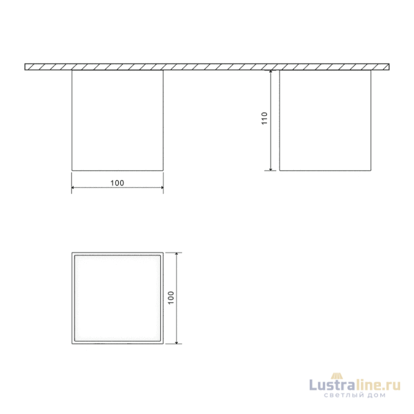 Накладной светильник DesignLed GW-8601-10-BL-WW 004900