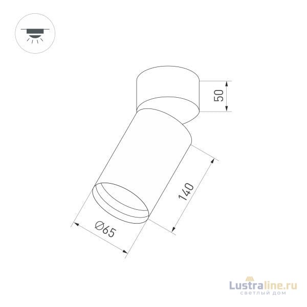Корпус накладного светильника Arlight SP-Polo-Surface-Flap-R65 024383(1) Корпус накладного светильника Arlight SP-Polo-Surface-Flap-R65 024383(1)