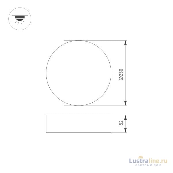 Накладной светильник Arlight SP-Rondo-R250-30W Warm3000 022233(2) Накладной светильник Arlight SP-Rondo-R250-30W Warm3000 022233(2)