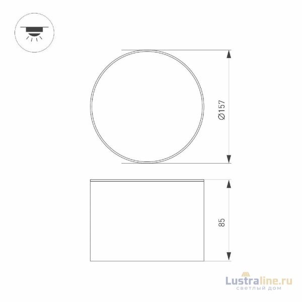 Накладной светильник Arlight SP-CYLINDO-R160-18W Day4000 (BK, 110 deg, 230V) 043963