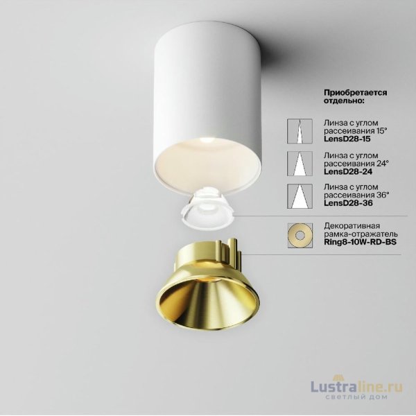 Накладной светильник Maytoni Alfa led C064CL-8W3K-RD-WB