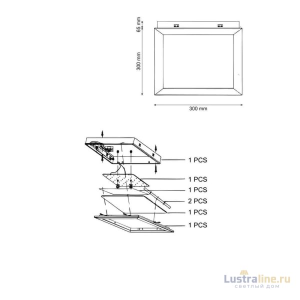 Потолочный светильник Lucia Tucci Quattro Angolo 173 LED Потолочный светильник Lucia Tucci Quattro Angolo 173 LED