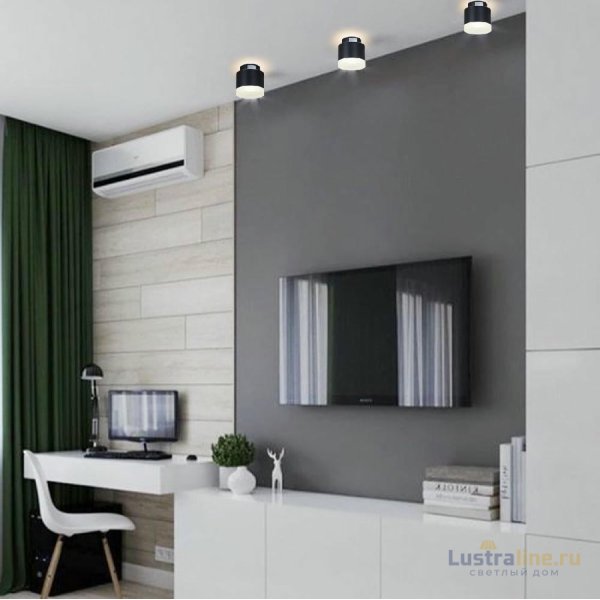Накладной светильник Reluce 53004-9.5-001IL GX53+LED3W BK
