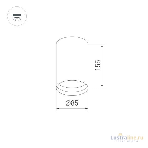 Корпус накладного светильника Arlight SP-Polo-Surface-R85 024252(1) Корпус накладного светильника Arlight SP-Polo-Surface-R85 024252(1)