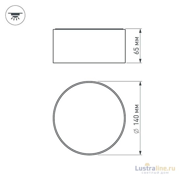 Накладной светильник Arlight SP-RONDO-140A-18W Day White 021782 Накладной светильник Arlight SP-RONDO-140A-18W Day White 021782