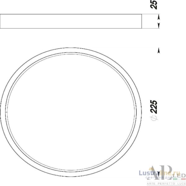 Накладной светильник Arte Perfetto Luce Ingrid 3322.LDY2004M/18W/6K Накладной светильник Arte Perfetto Luce Ingrid 3322.LDY2004M/18W/6K