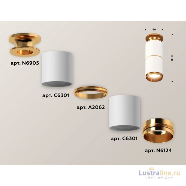 Потолочный светильник Ambrella Light Techno Spot XS6301260 (N6905, C6301, A2062, N6124)