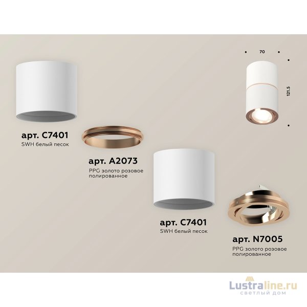 Потолочный светильник Ambrella Light Techno Spot XS7401220 (C7401, A2073, C7401, N7005)