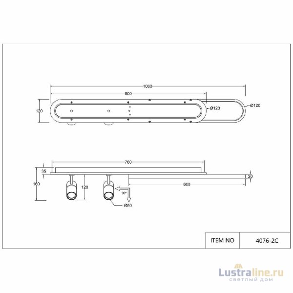 Настенно-потолочный светильник Favourite Planar 4076-2C Настенно-потолочный светильник Favourite Planar 4076-2C