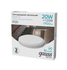 Настенно-потолочный светильник Gauss Basic 193411220B