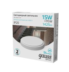 Настенно-потолочный светильник Gauss Basic 193411215B