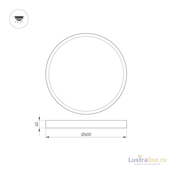 Настенно-потолочный светильник Arlight SP-Basic-R600-48W Warm3000 020524(1) Настенно-потолочный светильник Arlight SP-Basic-R600-48W Warm3000 020524(1)