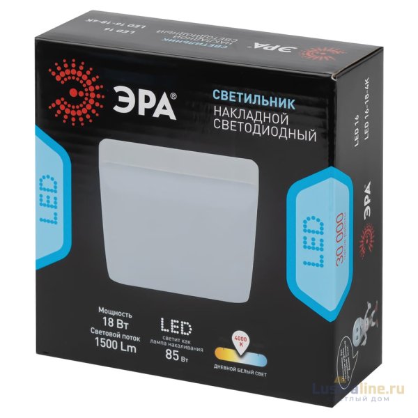 Настенно-потолочный светильник Эра LED 16-18-4K Б0054338 Настенно-потолочный светильник Эра LED 16-18-4K Б0054338
