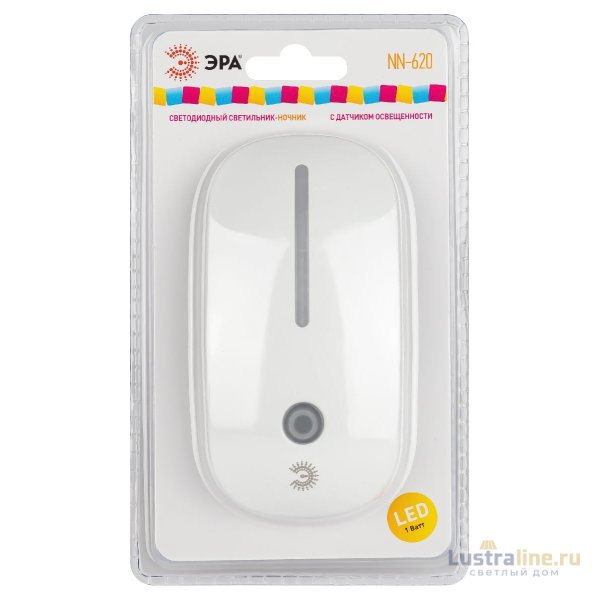 Ночник Эра NN-620-LS-W Б0057211 Ночник Эра NN-620-LS-W Б0057211