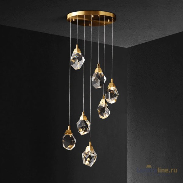 Подвесной светильник Delight Collection Crystal rock MD-020B-7 gold Подвесной светильник Delight Collection Crystal rock MD-020B-7 gold