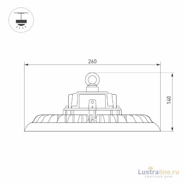 Подвесной светильник Arlight SP-ARIVA-MOTION-R260-100W White5000 (BK, 60 deg, 230V) 052867