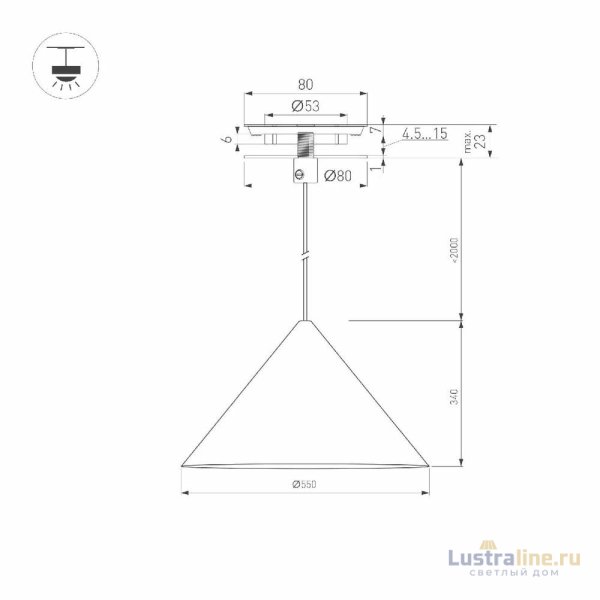 Подвесной светильник Arlight SP-MAKOTO-R550-14W Warm2700 054407
