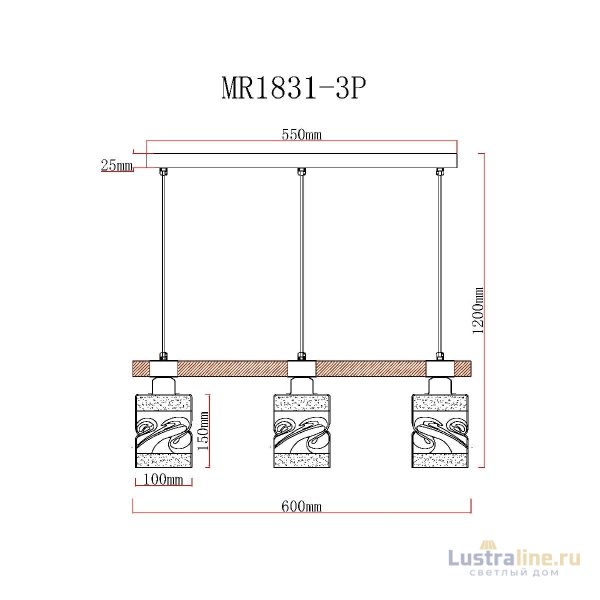 Подвесной светильник MyFar Olivia MR1831-3P