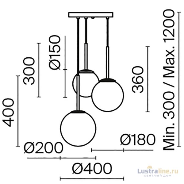 Подвесной светильник Maytoni Basic form MOD321PL-03B