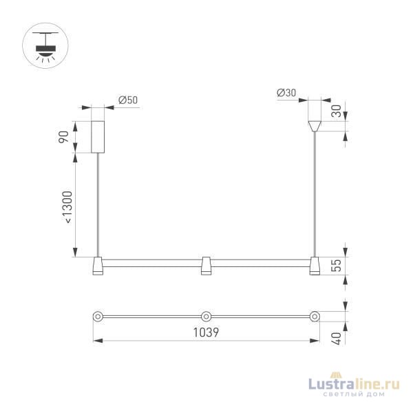 Подвесной светильник Arlight SP-Elizeo-S1000-16W Warm3000 036594