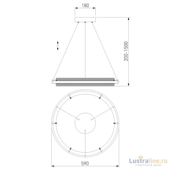 Подвесной светильник Eurosvet Imperio 90241/1 белый/ серебро Smart